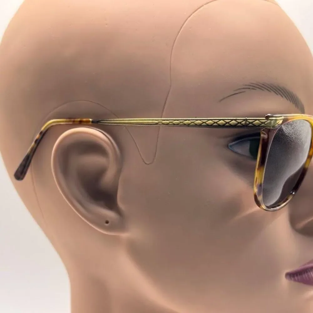 Vintage Ralph Lauren 510 Glasses | Yellow Tortoise & Gold Frames Keyhole Bridge - Picture 3 of 15